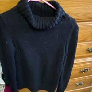 Women's Black Turtleneck Sweater